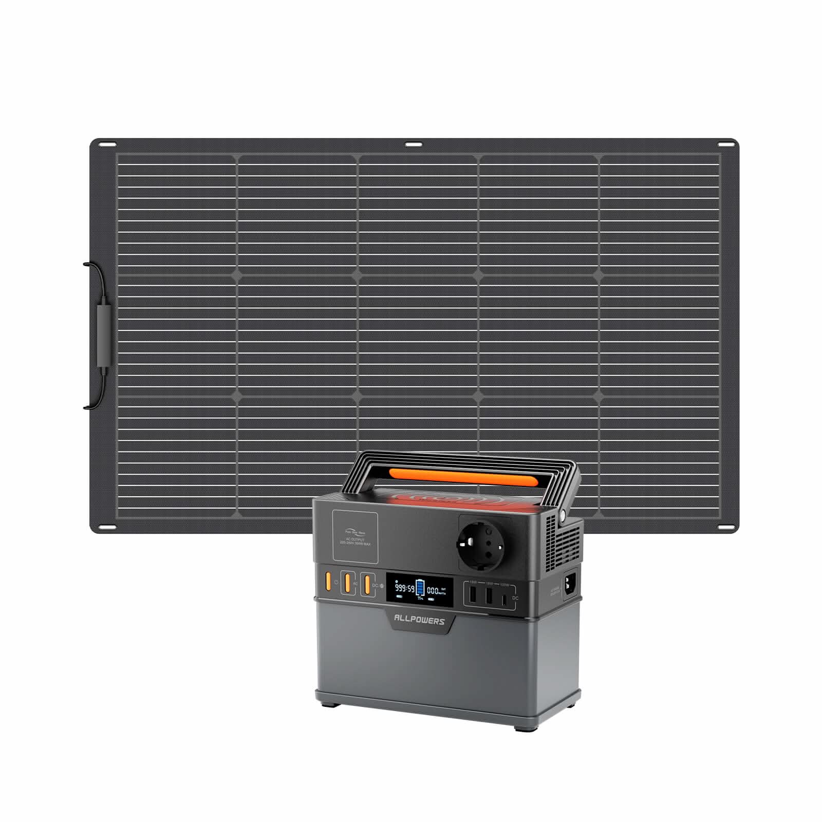 ALLPOWERS Solar Generator Kit 300W (S300 PLUS + SF100 100W Flexible Solar Panel)
