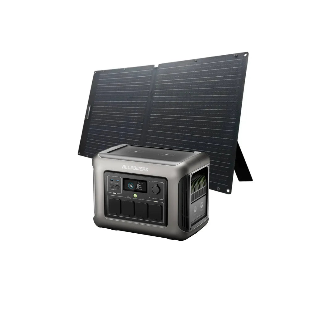 ALLPOWER Комплект сонячного генератора 1800 Вт (R1500 + Сонячна панель SOLAX SE100 100 Вт)
