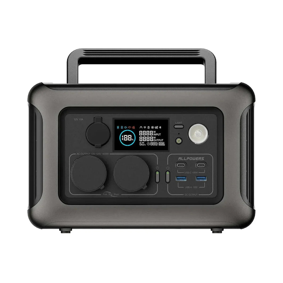 ALLPOWERS R600 Портативна зарядна станція 600W 299Wh