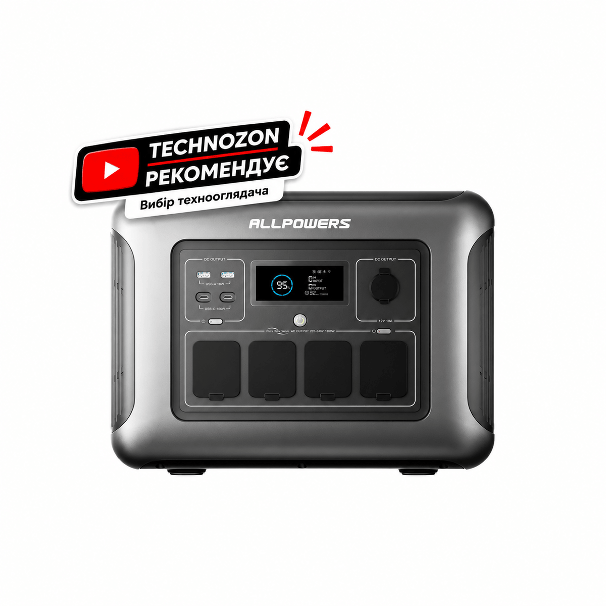 ALLPOWERS R1500 LITE Портативна енергетична станція 1600Вт 1056Вт·год